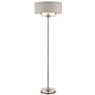 Sorrento – Brushed Chrome Floor Lamp with Natural Shade – Laura Ashley