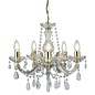 Marie Theresa - Classic Crystal 5 Light Chandelier with Polished Brass