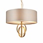 Crescent - Luxury Modern Drum Pendant - Gold Leaf & Mink