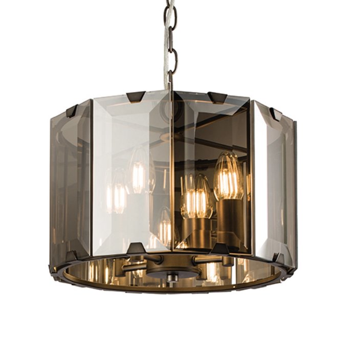 Bevel - Smoked Glass Grey Feature Light  - Small