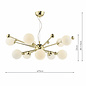 Argento - Opal Glass Sputnik Feature Pendant - Brass