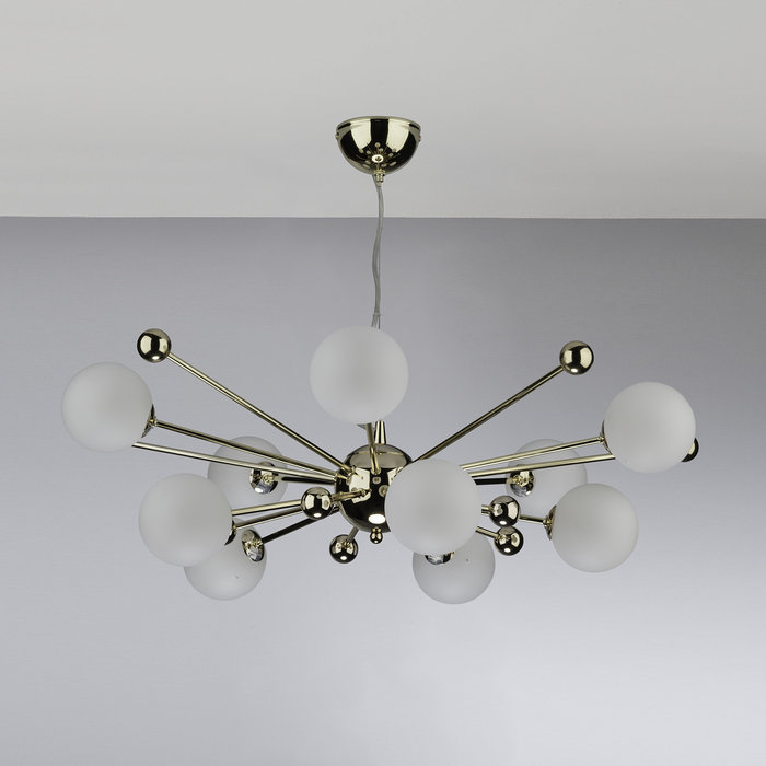 Argento - Opal Glass Sputnik Feature Pendant - Brass