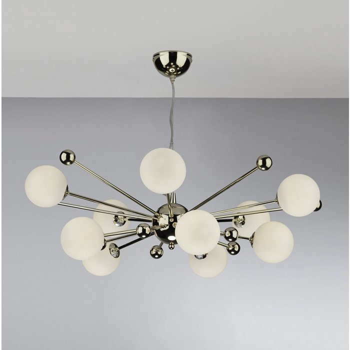 Argento - Opal Glass Sputnik Feature Pendant - Brass