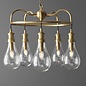 Hassa - Large Indian-Inspired Teardrop Industrial Feature Light - Antique Brass