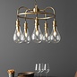 Hassa - Large Indian-Inspired Teardrop Industrial Feature Light - Antique Brass