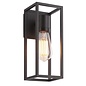 George – Black Open Cage Outdoor Wall Light