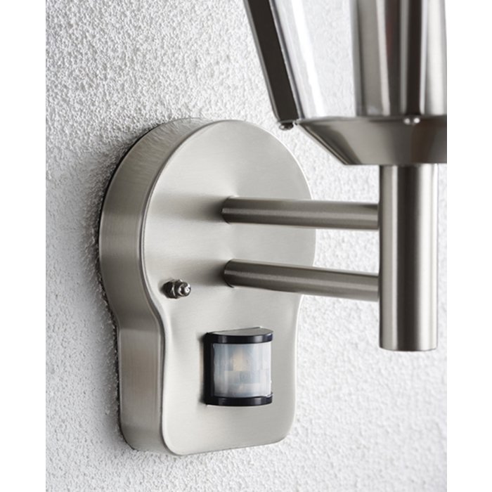 Freddie - Modern PIR Exterior Wall Light - Stainless Steel