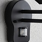 Freddie - Modern PIR Exterior Wall Light -  Matt Black