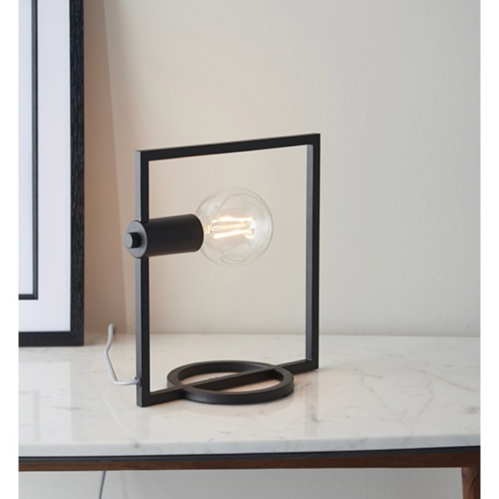 Esslinger - Rectangle Table Lamp in Black