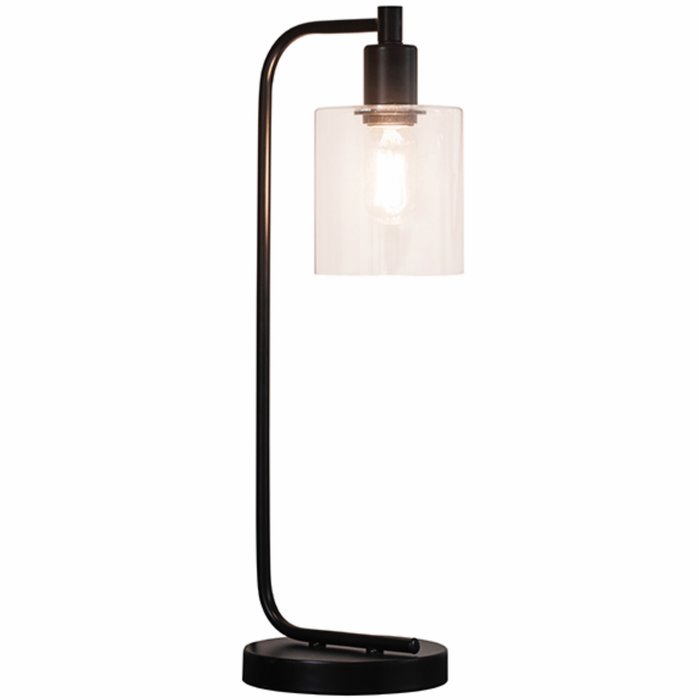 Ella - Cordless Rechargeable Portable Table Lamp - Black & Brown