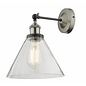 Sarah - Antique Chrome Vintage Single Glass Wall Light