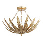 Delphine - Layered Leaf Flush Ceiling Light - Gold