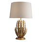 Delphine - Gold Leaf Table Lamp with Ivory Shade