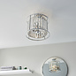 Hamilton - Chrome and Glass 3 Light Semi Flush Ceiling Light