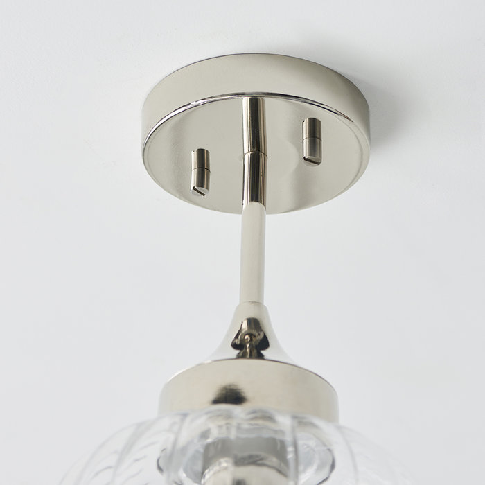 Addington - Chrome and Glass Semi Flush Ceiling Light