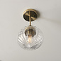 Addington -  Brass and Glass Semi Flush Ceiling Light