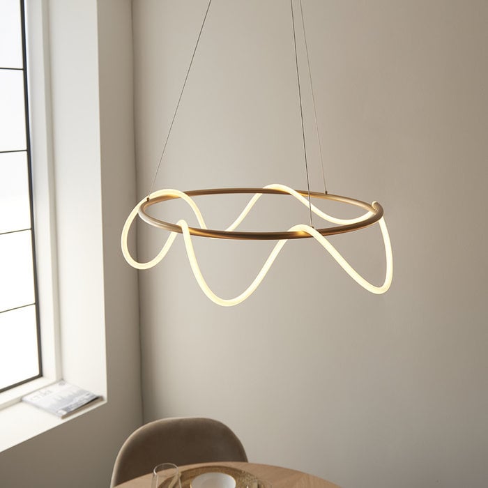 Attalea - Gold and LED Pendant Light