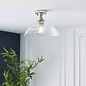 Barford - Nickel and Glass Semi Flush Ceiling Light