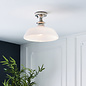 Barford - Nickel and Opal Semi Flush Ceiling Light