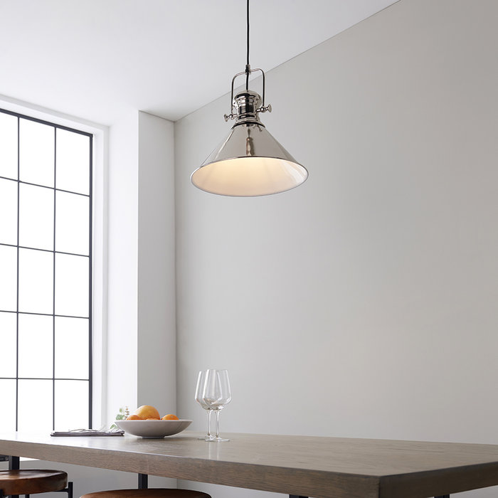 Brampton - Classic Nickel Industrial Pendant Light