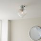 Cheston - Flush Ribbed Glass Teardrop Ceiling Light