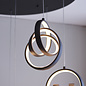 Cosma - 8 Twisting LED Cascading Pendant Light - Black