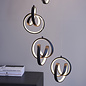 Cosma - 8 Twisting LED Cascading Pendant Light - Black