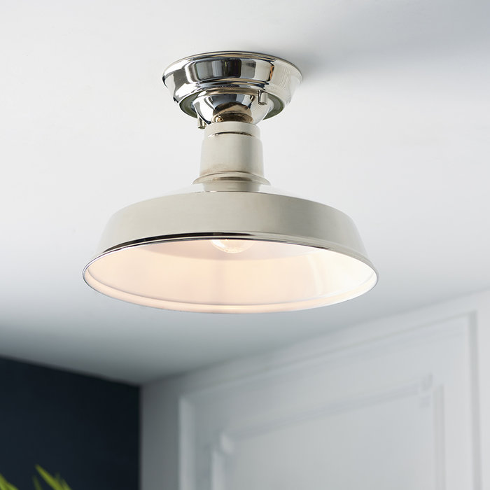 Darton - Nickel Semi Flush Ceiling Light