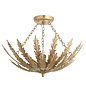 Delphine - Layered Leaf Flush Ceiling Light - Gold