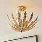 Delphine - Layered Leaf Flush Ceiling Light - Gold