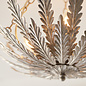 Delphine - Layered Leaf Flush Ceiling Light - Silver