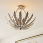 Delphine - Layered Leaf Flush Ceiling Light - Silver