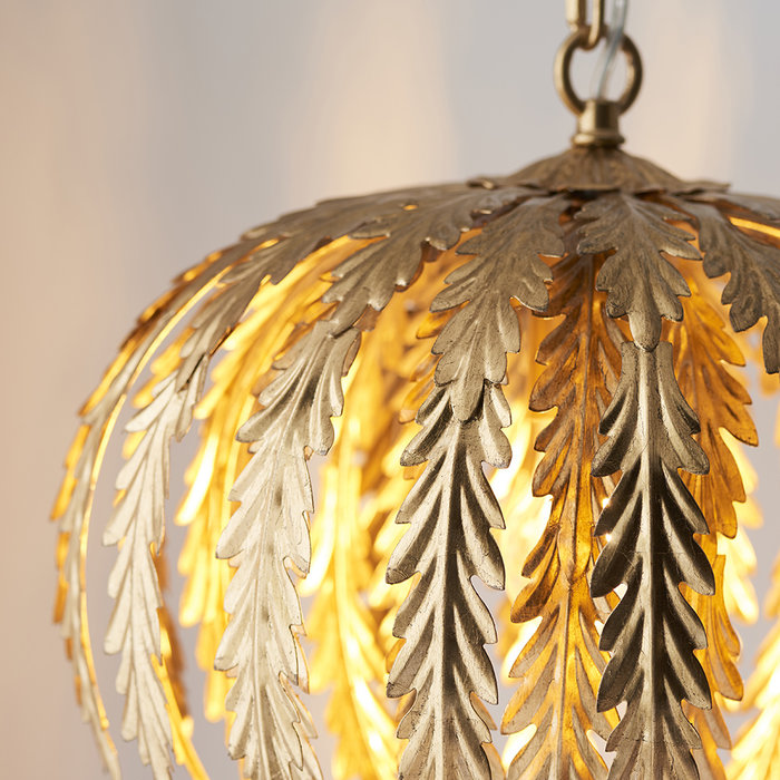 Delphine - Small Gold Leaf Pendant Light