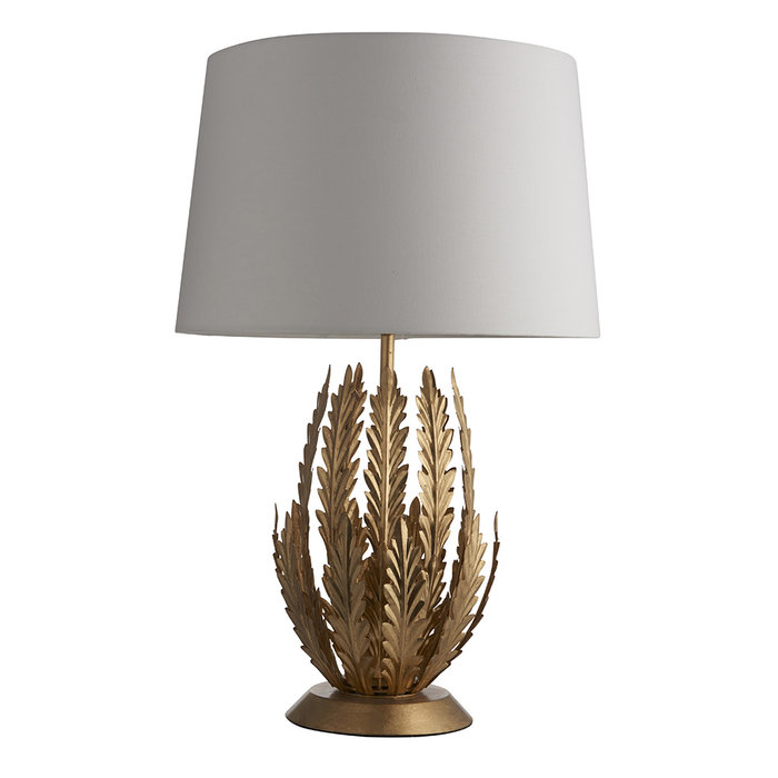 Delphine - Gold Leaf Table Lamp with Ivory Shade