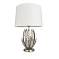 Delphine - Silver Leaf Table Lamp with Ivory Shade