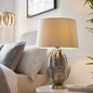 Delphine - Silver Leaf Table Lamp with Ivory Shade