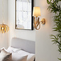 Delphine - Gold Leaf Wall Light with Ivory Shade