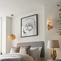 Delphine - Gold Leaf Wall Light with Ivory Shade