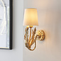 Delphine - Gold Leaf Wall Light with Ivory Shade