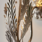 Delphine - Silver Leaf Wall Light with Ivory Shade