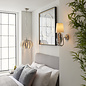 Delphine - Silver Leaf Wall Light with Ivory Shade