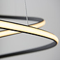 Dune - Twisting Black Spiral LED Feature Pendant Light