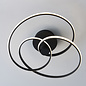 Dune - Black Spiral LED Semi Flush Ceiling Light