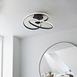 Dune - Black Spiral LED Semi Flush Ceiling Light