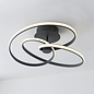 Dune - Black Spiral LED Semi Flush Ceiling Light