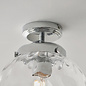 Elston - Dimpled Glass Globe Flush Ceiling Light - Chrome