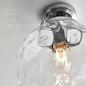 Elston - Dimpled Glass Globe Flush Ceiling Light - Chrome