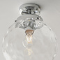 Elston - Dimpled Glass Globe Flush Ceiling Light - Chrome