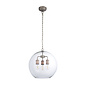 Hal - 3 Light Pendant Light with Glass Bowl Shade