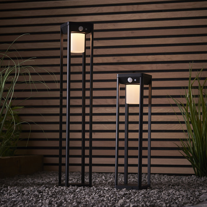 Hallam - Outdoor Solar Powered Bollard  with Motion Sensor